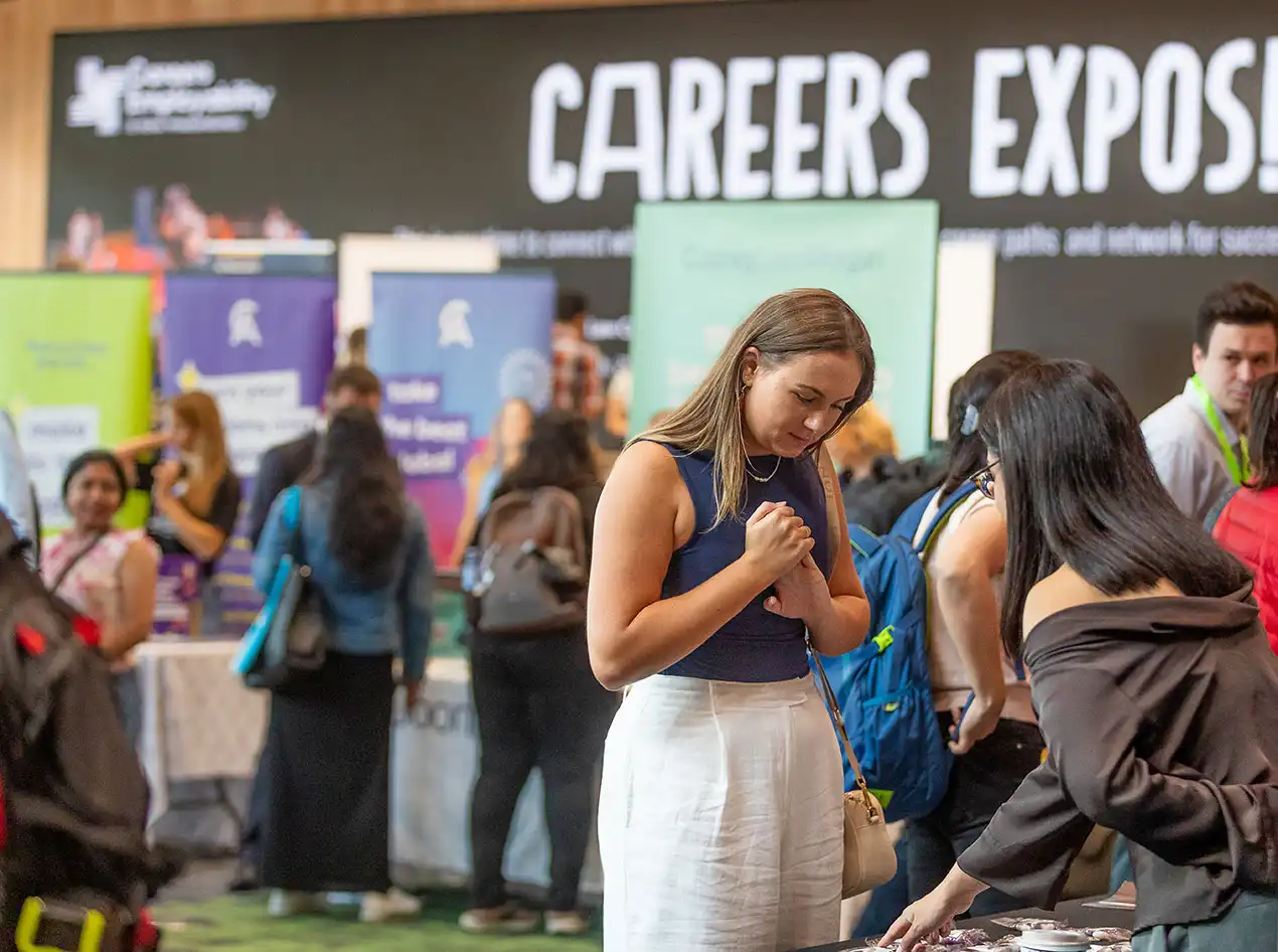 careers expo interaction with booth
